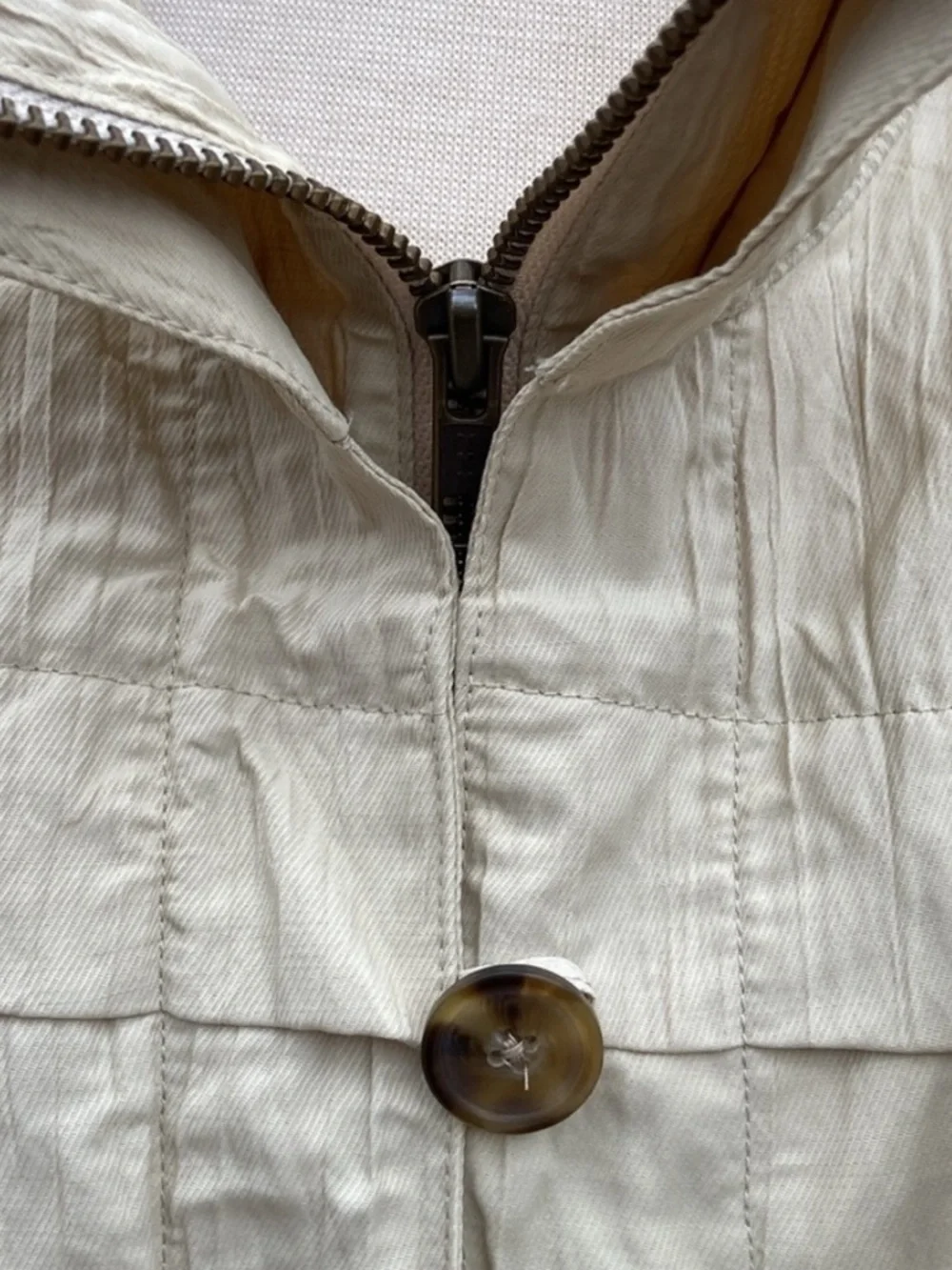 Coldwater Creek Crinkle Twill Jacket Lightweight Travel Metallic Sheen Size M